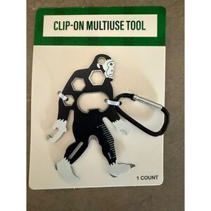 Bigfoot Clip On Multitool Keychain Bottle Opener Wrench Screwdriver